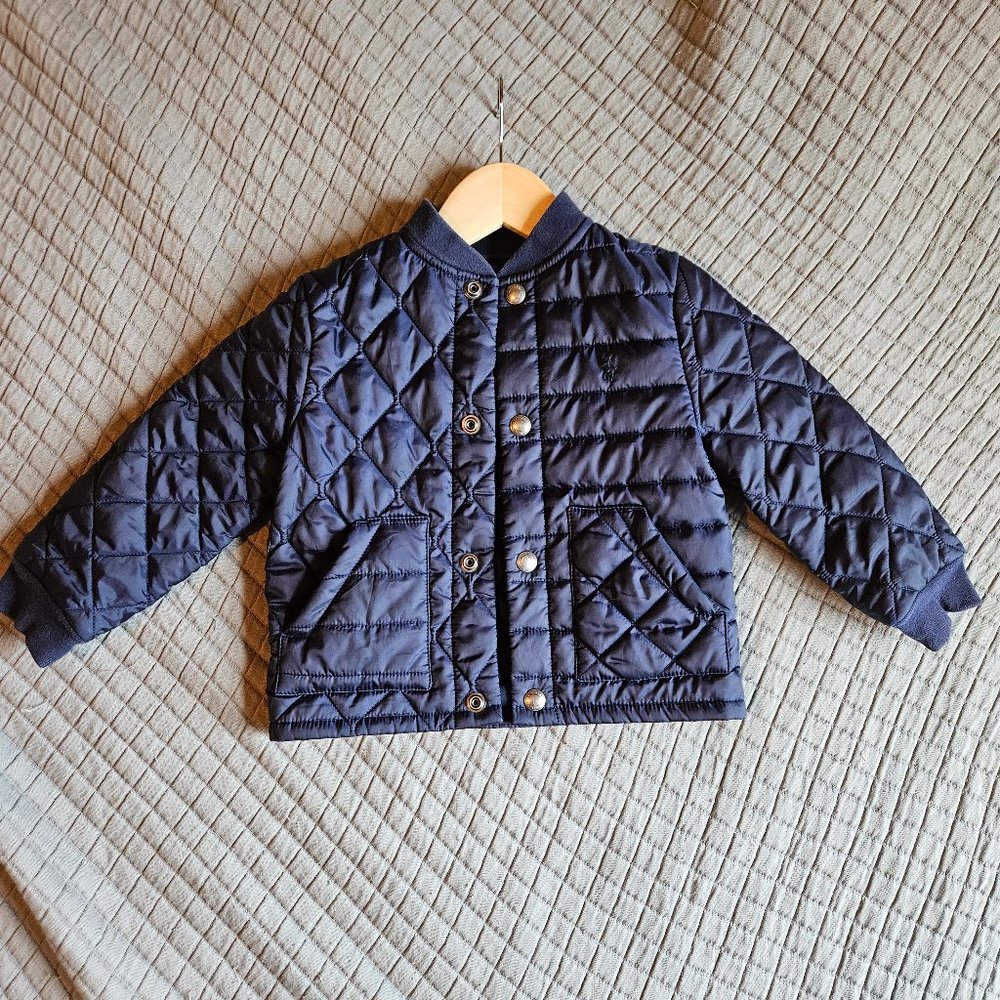 Polo by Ralph Lauren Boys Quilted Navy Blue Jacket